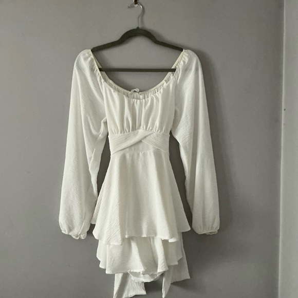Altar'd State Dresses & Skirts - Elegant White Long Sleeve Romper